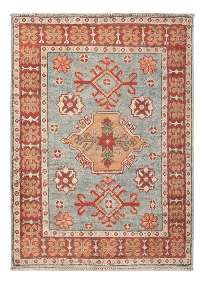Kazak Teppich 62x86cm - Orientteppich - hellblau