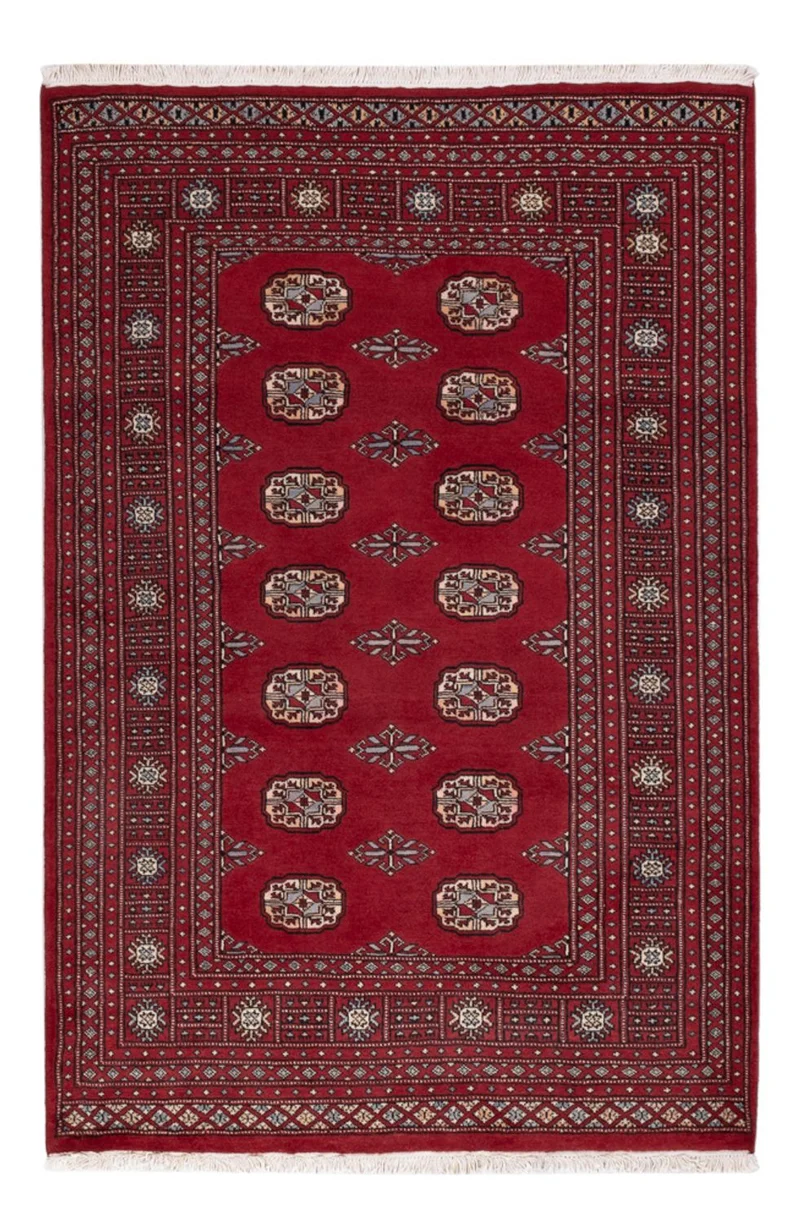 Pakistan Teppich 124x182cm - Orientteppich - rot