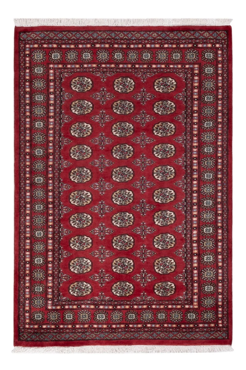Pakistan Teppich 125x182cm - Orientteppich - rot