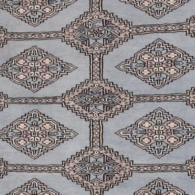 Pakistan Teppich 124x181cm - Orientteppich - hellblau