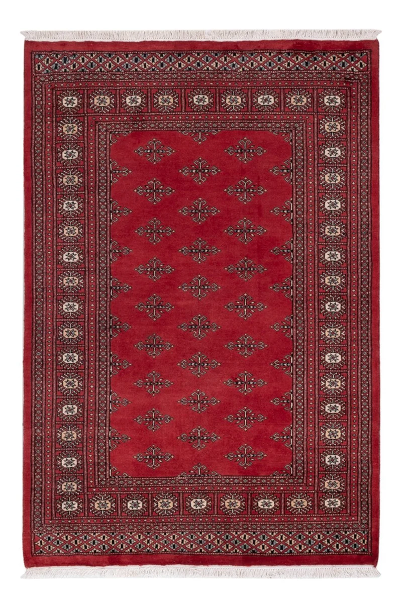 Pakistan Teppich 124x183cm - Orientteppich - rot