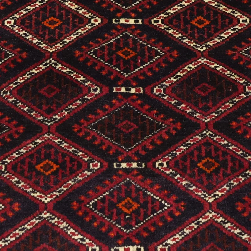 Belutsch Teppich 103x190cm - Orientteppich - dunkelrot
