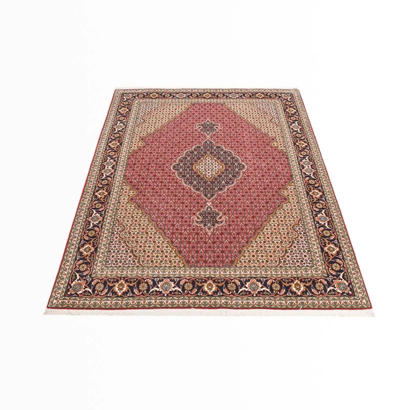 Täbriz - 50 Raj Teppich 150x205cm - Perserteppich - rot