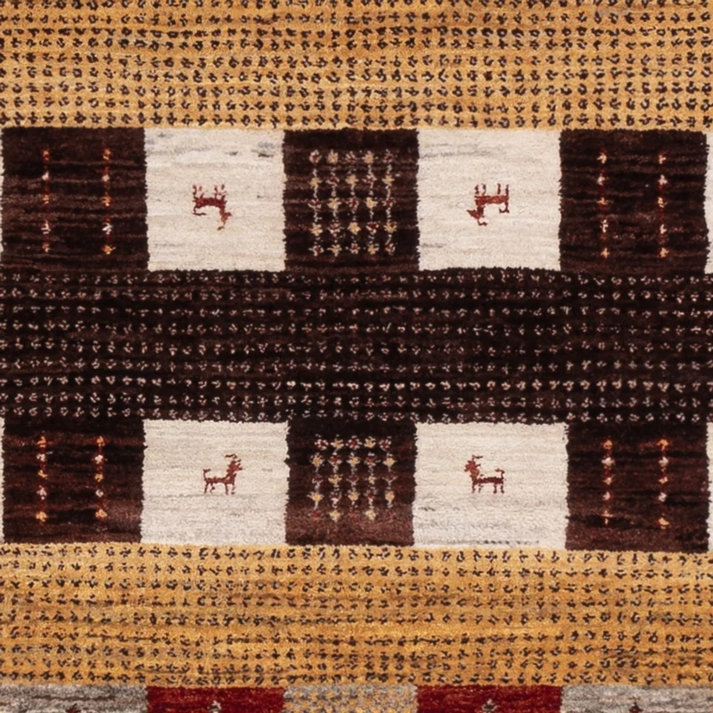 Indo Loribaft Teppich 144x205cm - Wollteppich - mehrfarbig