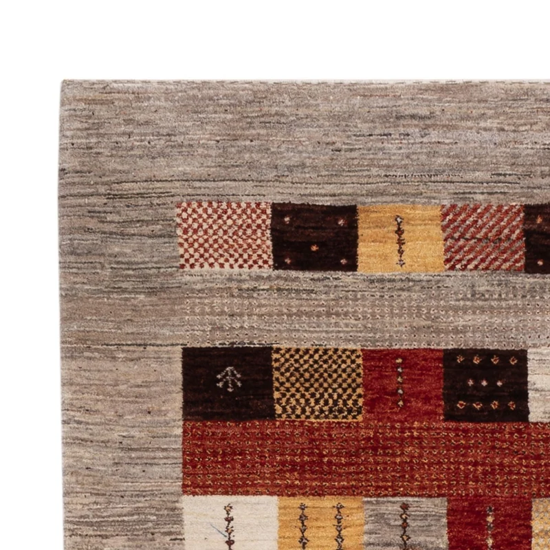 Indo Loribaft Teppich 144x205cm - Wollteppich - mehrfarbig