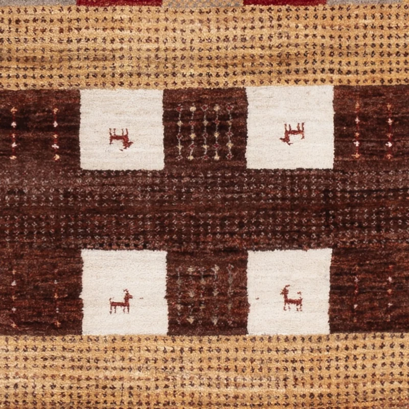 Indo Loribaft Teppich 143x204cm - Wollteppich - mehrfarbig