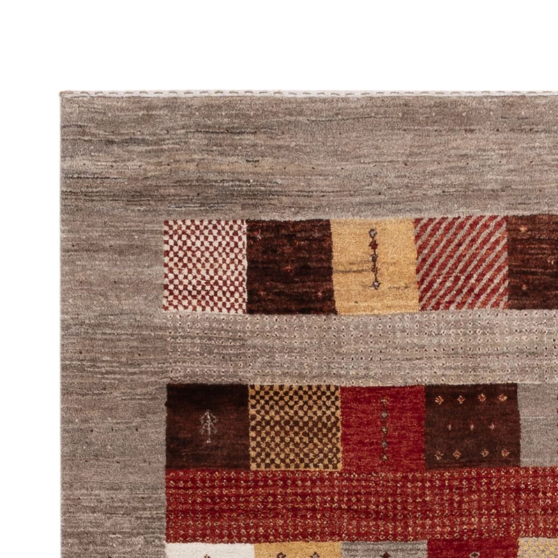 Indo Loribaft Teppich 143x204cm - Wollteppich - mehrfarbig