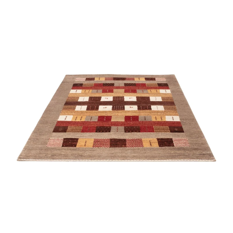 Indo Loribaft Teppich 143x204cm - Wollteppich - mehrfarbig