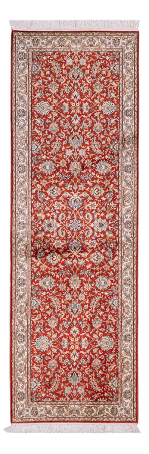 Kaschmir Seide Teppich 76x241cm - Orientteppich - rot