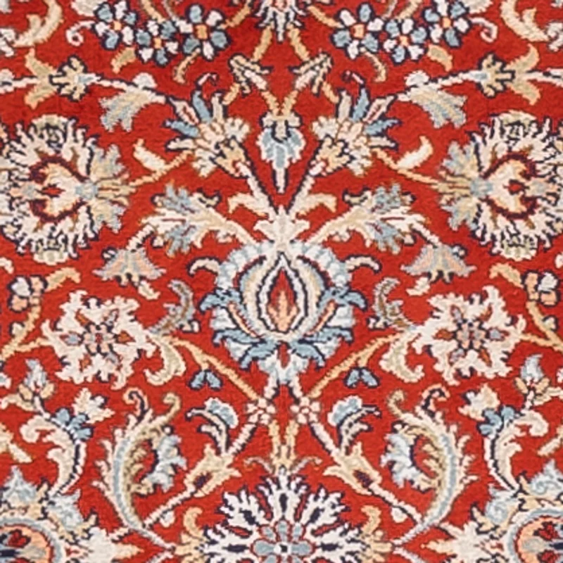 Kaschmir Seide Teppich 76x241cm - Orientteppich - rot