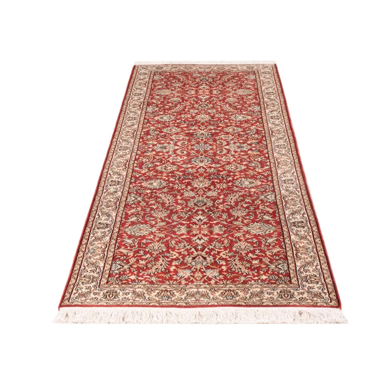 Kaschmir Seide Teppich 76x241cm - Orientteppich - rot