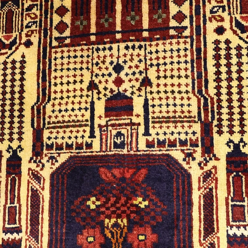 Belutsch Teppich 96x142cm - Orientteppich - mehrfarbig