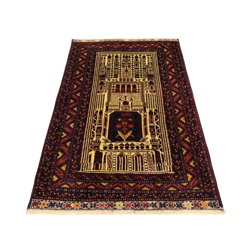 Belutsch Teppich 96x142cm - Orientteppich - mehrfarbig