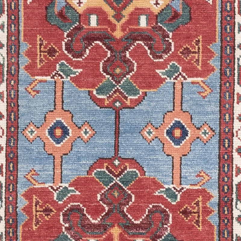 Kazak Teppich 77x287cm - Orientteppich - blau
