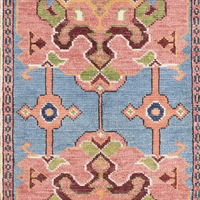 Kazak Teppich 76x297cm - Orientteppich - blau