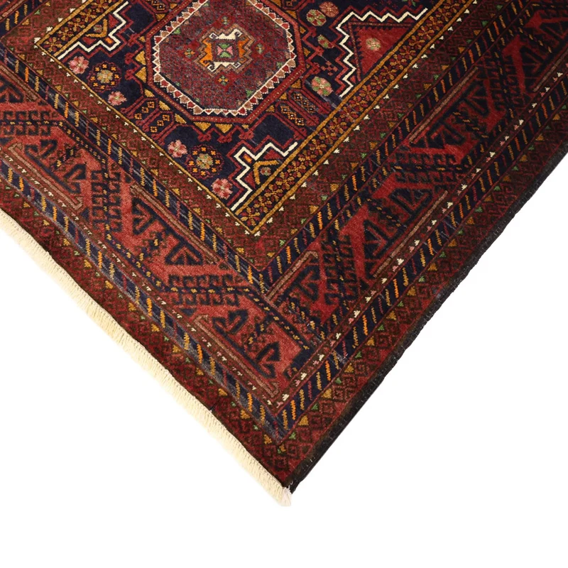 Belutsch Teppich 101x188cm - Orientteppich - dunkelrot