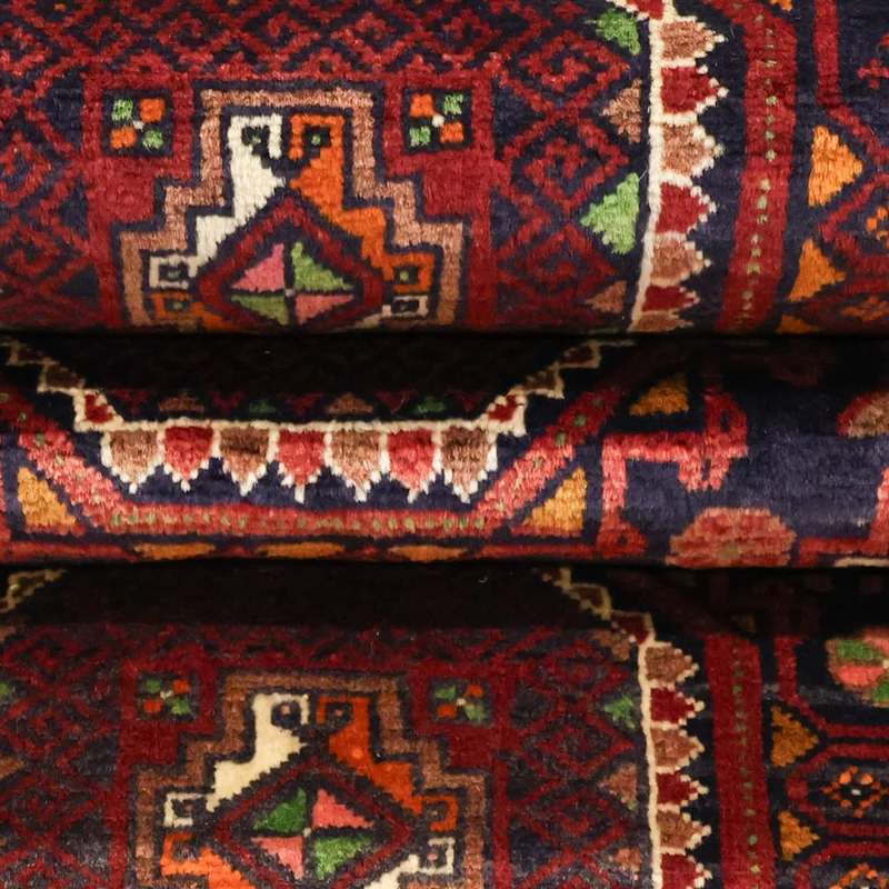 Belutsch Teppich 101x188cm - Orientteppich - dunkelrot