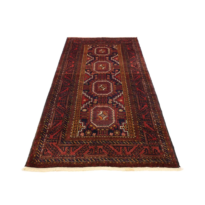 Belutsch Teppich 101x188cm - Orientteppich - dunkelrot
