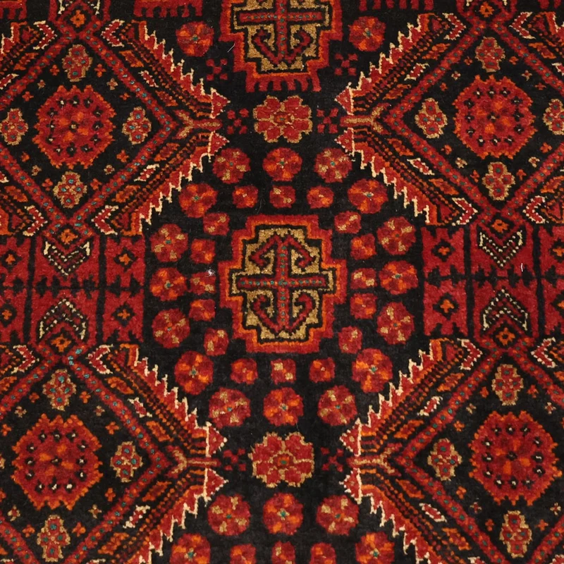 Belutsch Teppich 115x223cm - Orientteppich - dunkelrot
