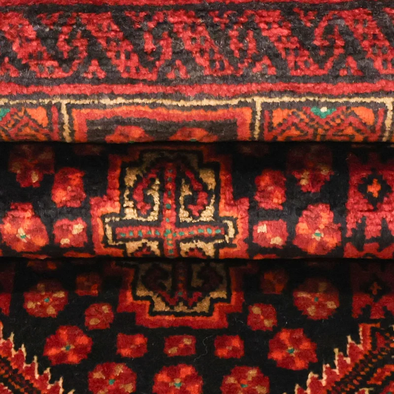 Belutsch Teppich 115x223cm - Orientteppich - dunkelrot