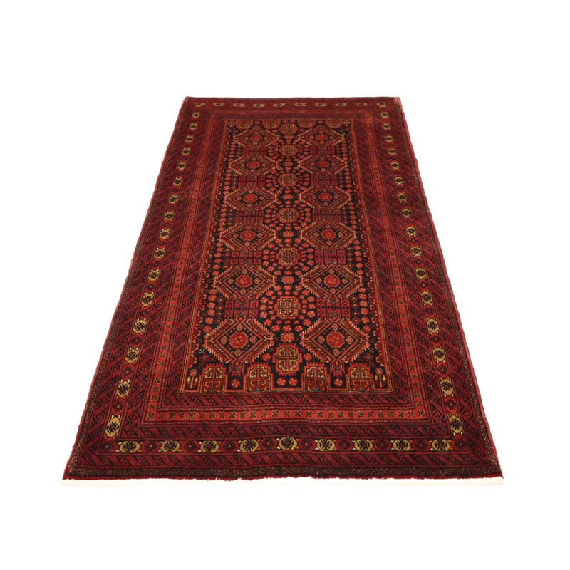 Belutsch Teppich 115x223cm - Orientteppich - dunkelrot