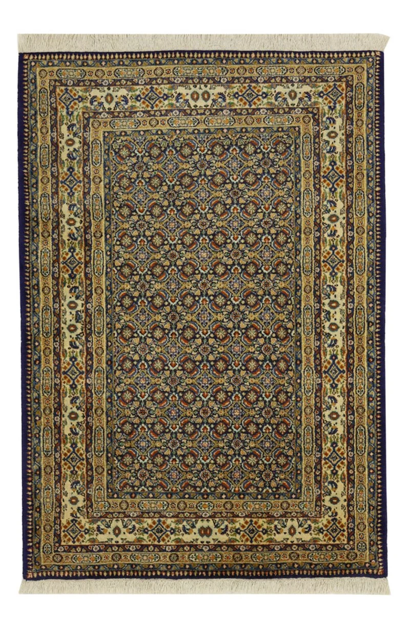 Moud Teppich 99x146cm - Perserteppich - dunkelgrün