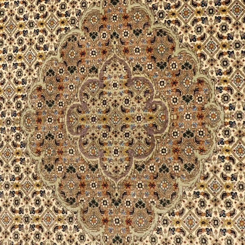 Täbriz - 50 Raj Teppich 101x152cm - Perserteppich - sand