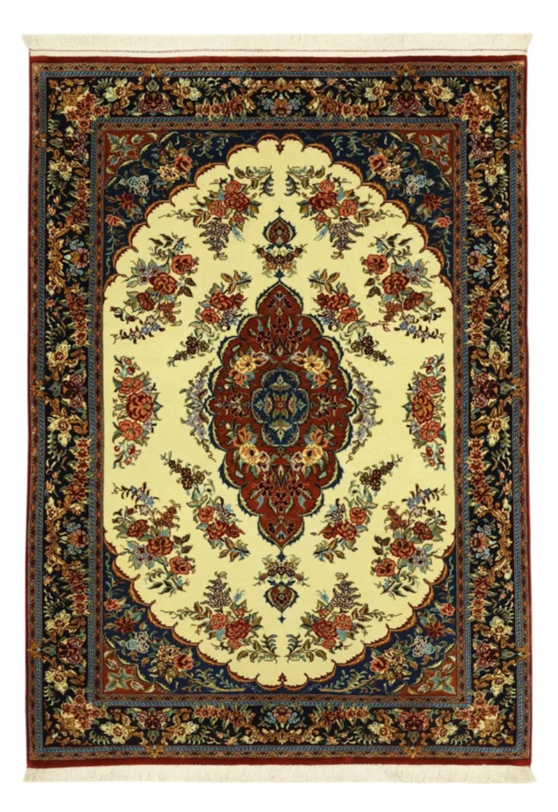 Sarough Teppich 105x146cm - Perserteppich - creme