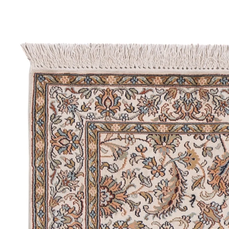 Kaschmir Seide Teppich 80x308cm - Orientteppich - beige