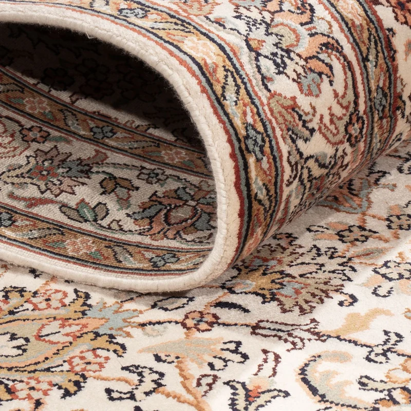 Kaschmir Seide Teppich 80x308cm - Orientteppich - beige