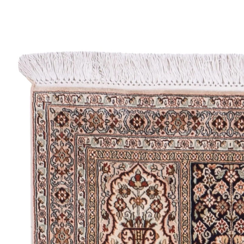 Kaschmir Seide Teppich 79x304cm - Orientteppich - dunkelbeige
