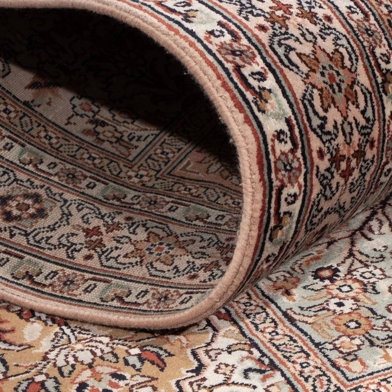 Kaschmir Seide Teppich 79x304cm - Orientteppich - dunkelbeige