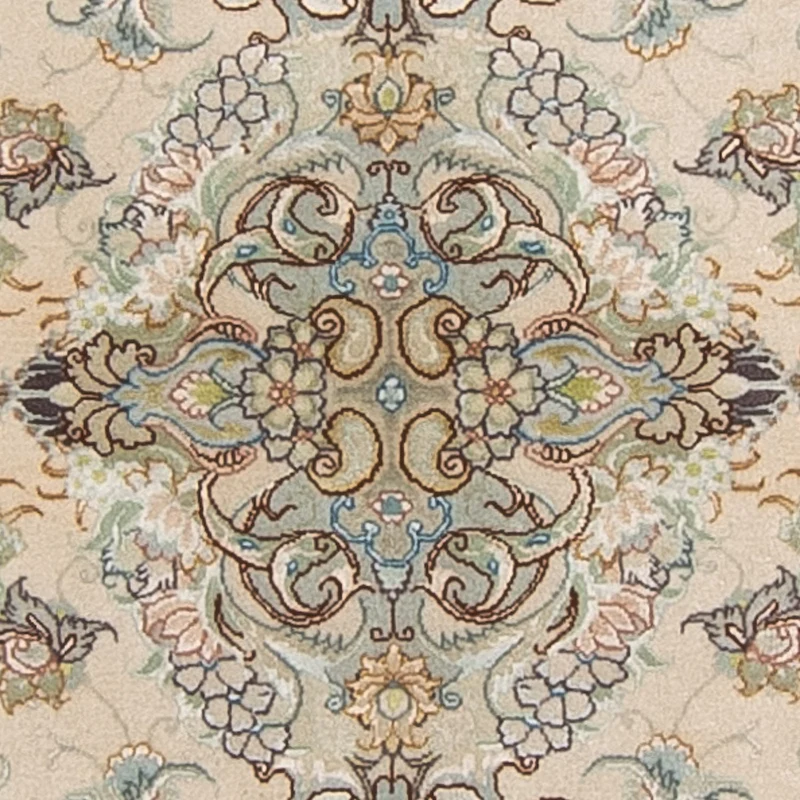 Täbriz - 50 Raj Teppich 100x150cm - Perserteppich - beige