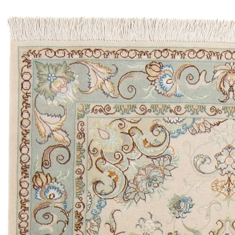 Täbriz - 50 Raj Teppich 100x150cm - Perserteppich - beige