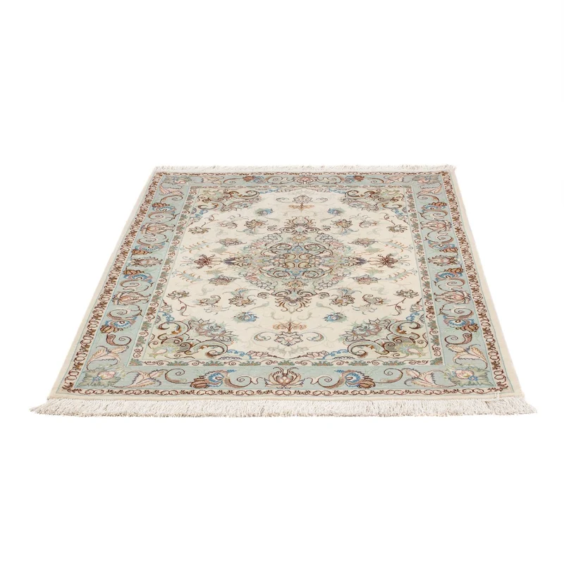 Täbriz - 50 Raj Teppich 100x150cm - Perserteppich - beige