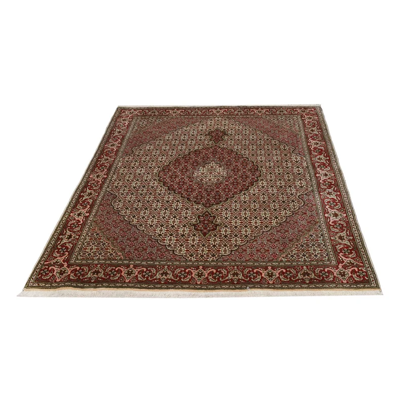 Täbriz - 40 Raj Teppich 152x202cm - Perserteppich - sand