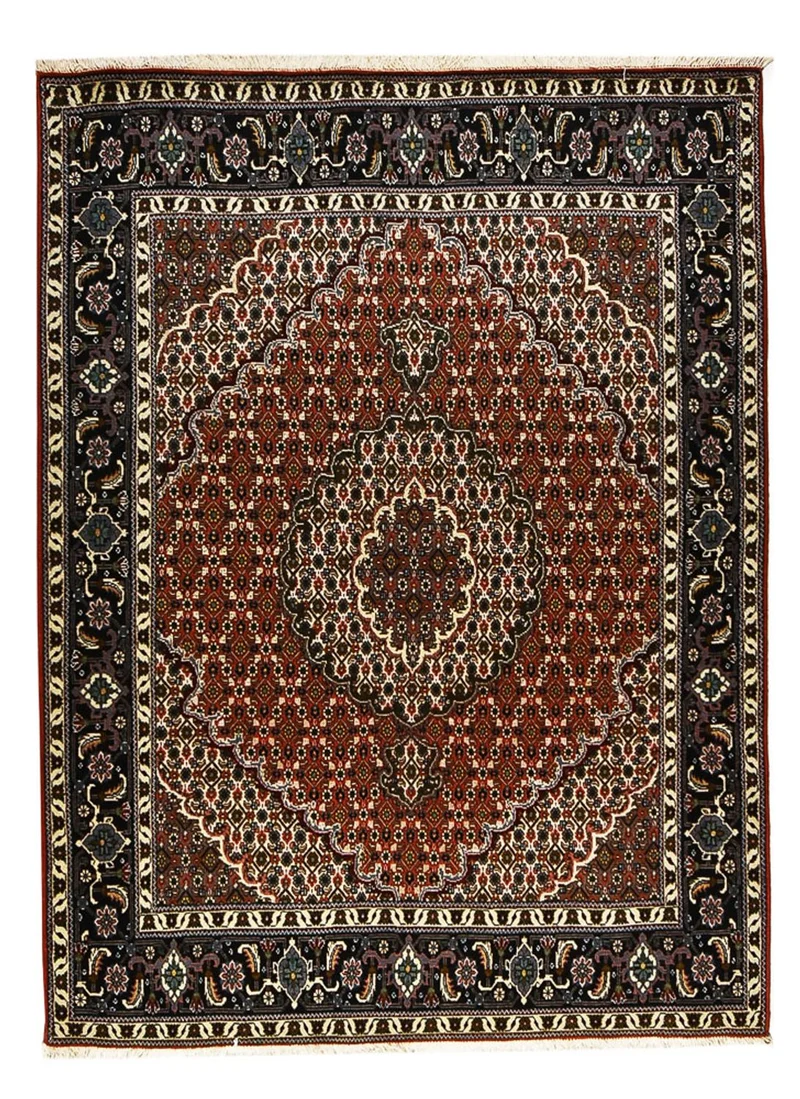 Täbriz - 40 Raj Teppich 148x200cm - Perserteppich - rot