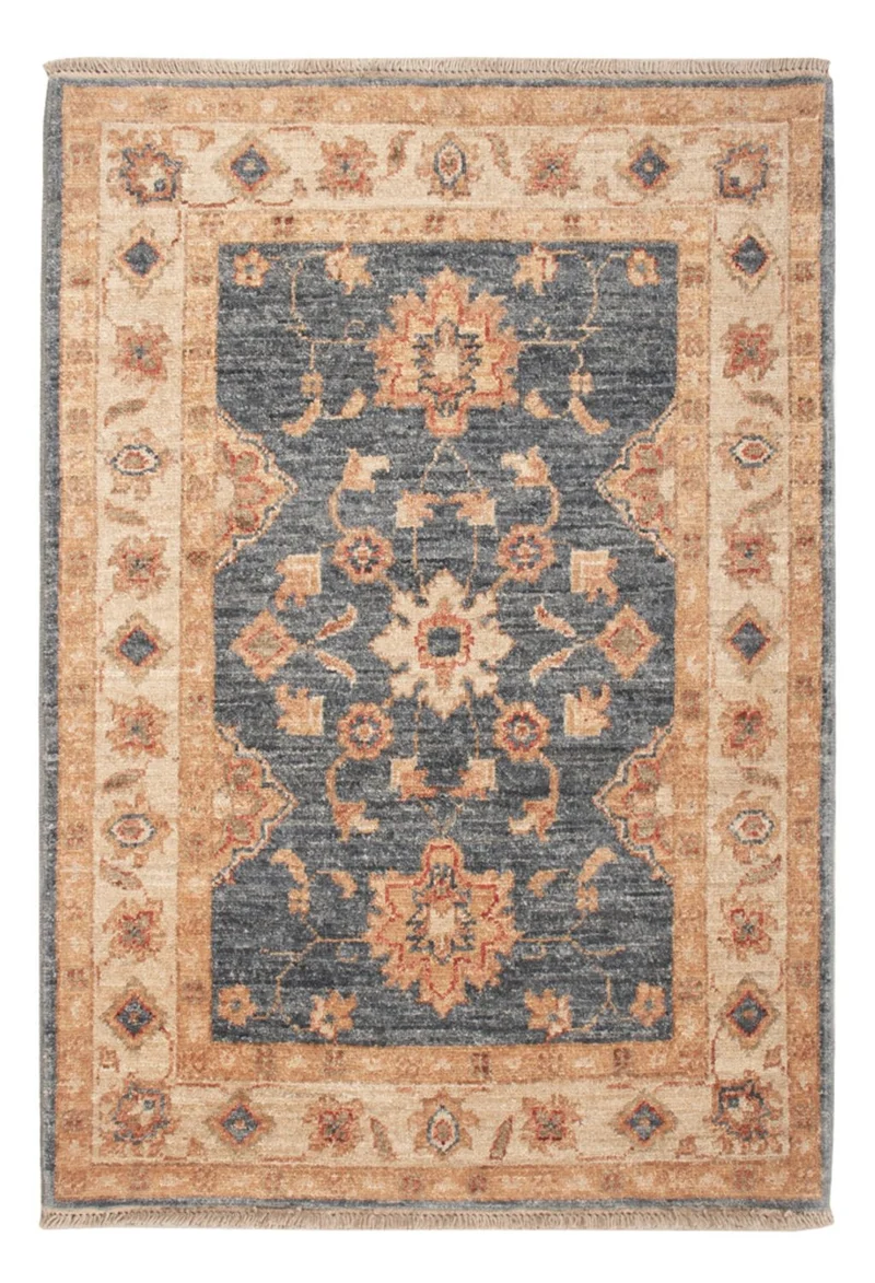 Ziegler Teppich 68x98cm - Orientteppich - dunkelblau