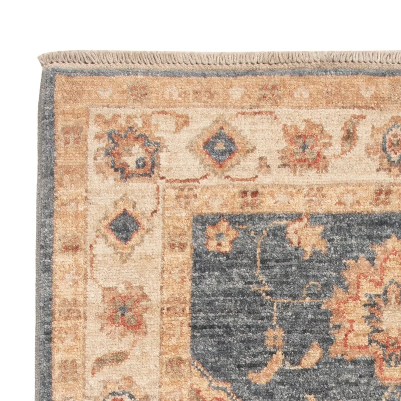 Ziegler Teppich 68x98cm - Orientteppich - dunkelblau