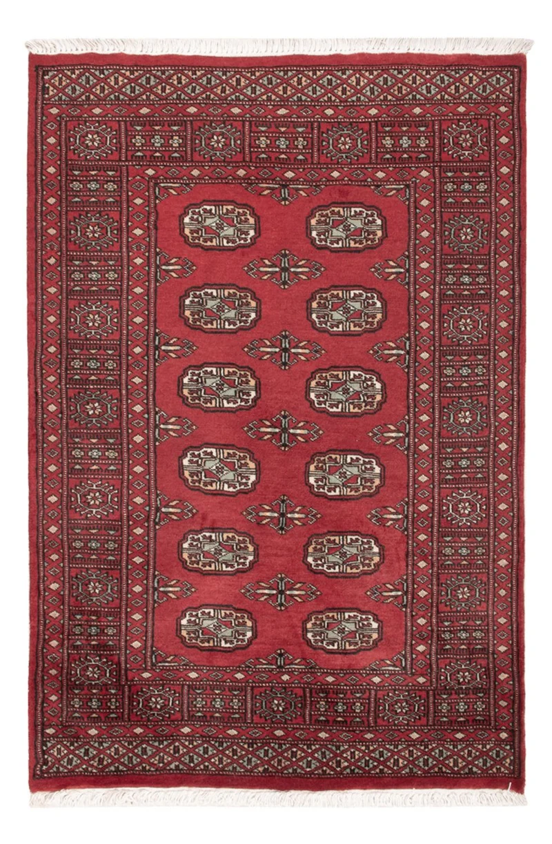 Pakistan Teppich 93x142cm - Orientteppich - rot
