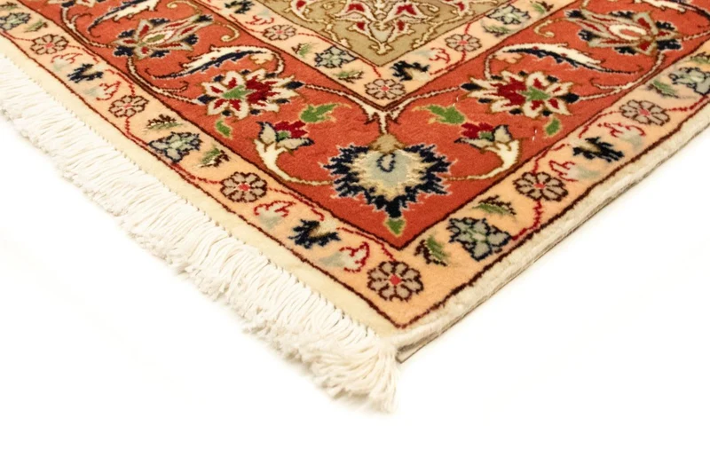 Täbriz - 50 Raj Teppich 98x148cm - Perserteppich - beige