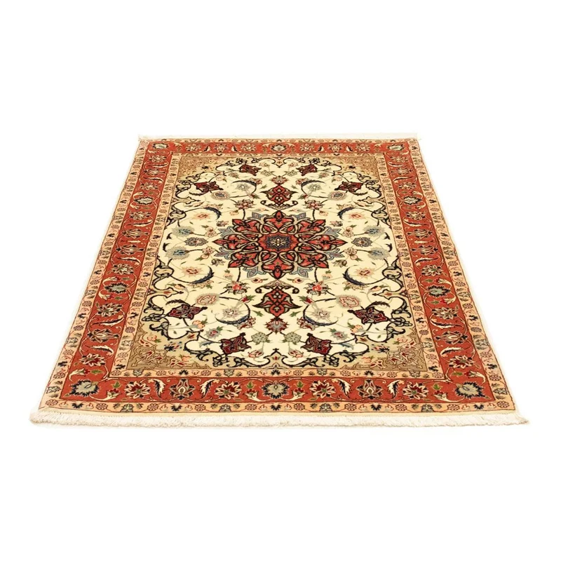 Täbriz - 50 Raj Teppich 98x148cm - Perserteppich - beige