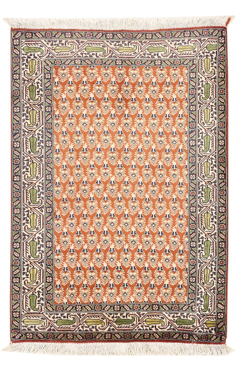 Täbriz - 50 Raj Teppich 63x97cm - Perserteppich - mehrfarbig