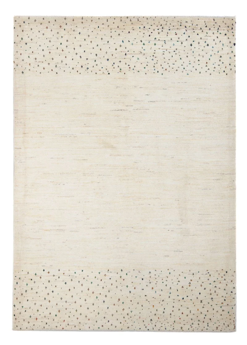 Gabbeh Persisch Teppich 150x200cm - Perserteppich Wollteppich - hellgrau