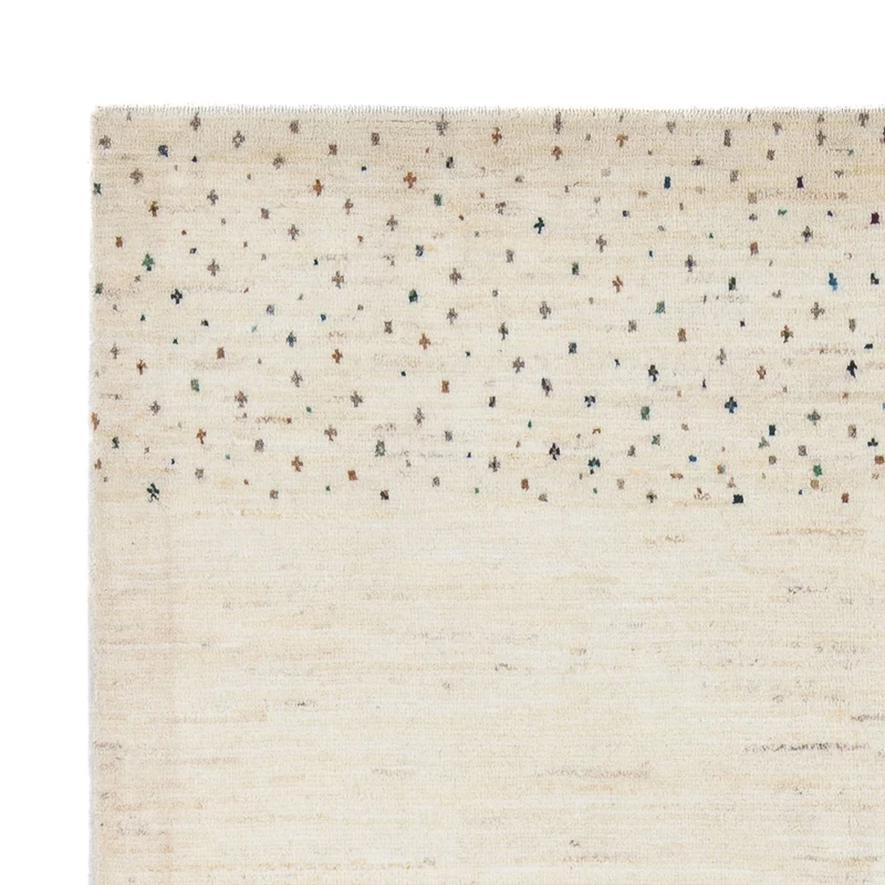 Gabbeh Persisch Teppich 150x200cm - Perserteppich Wollteppich - hellgrau