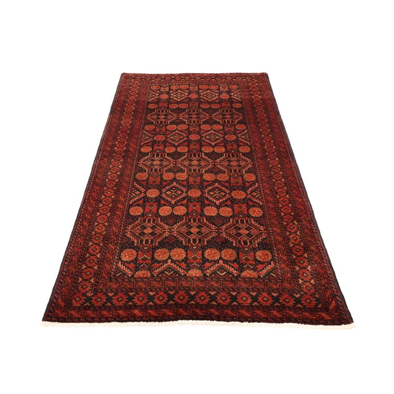 Belutsch Teppich 102x198cm - Orientteppich - dunkelrot