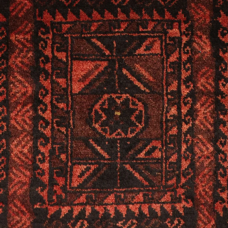 Belutsch Teppich 117x205cm - Orientteppich - dunkelrot