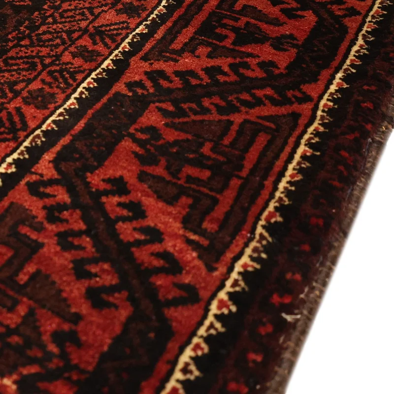 Belutsch Teppich 117x205cm - Orientteppich - dunkelrot