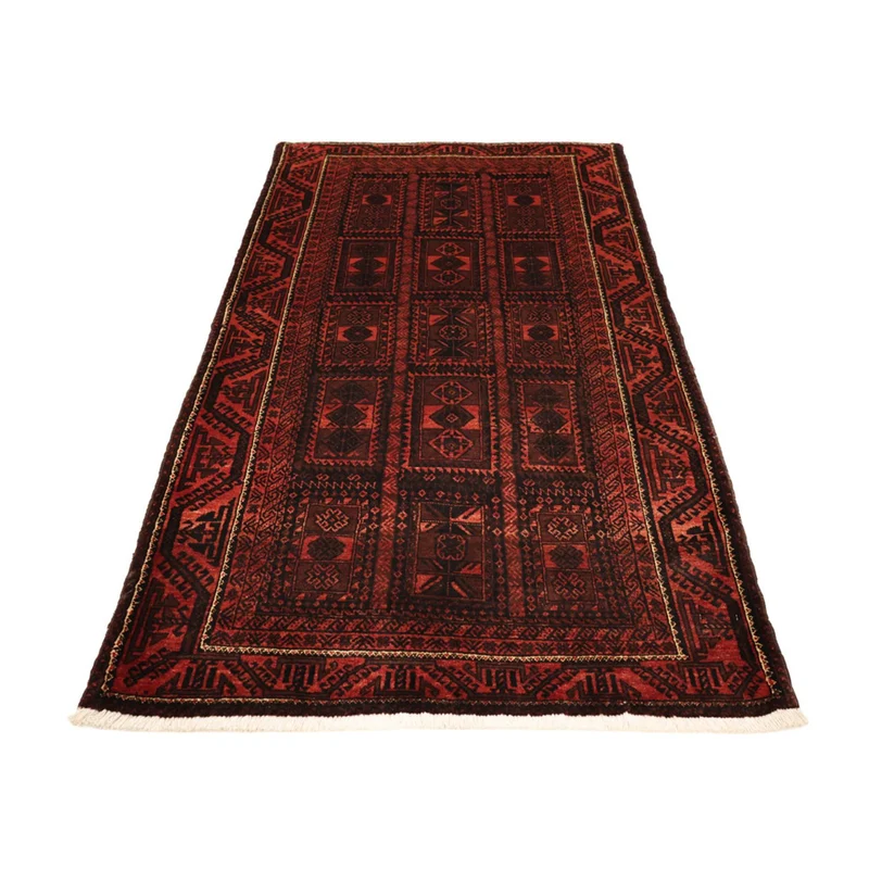 Belutsch Teppich 117x205cm - Orientteppich - dunkelrot