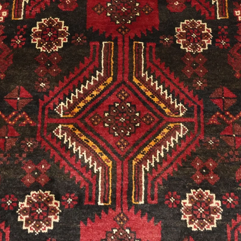 Belutsch Teppich 105x210cm - Orientteppich - dunkelrot
